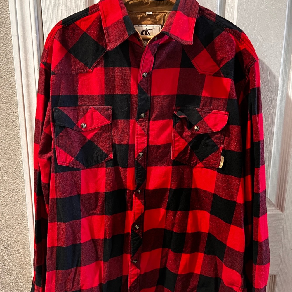 Classic Red and Black Plaid Men's Shirt